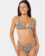 Womens Sunset Jacquard Fixed Tri Bikini Top