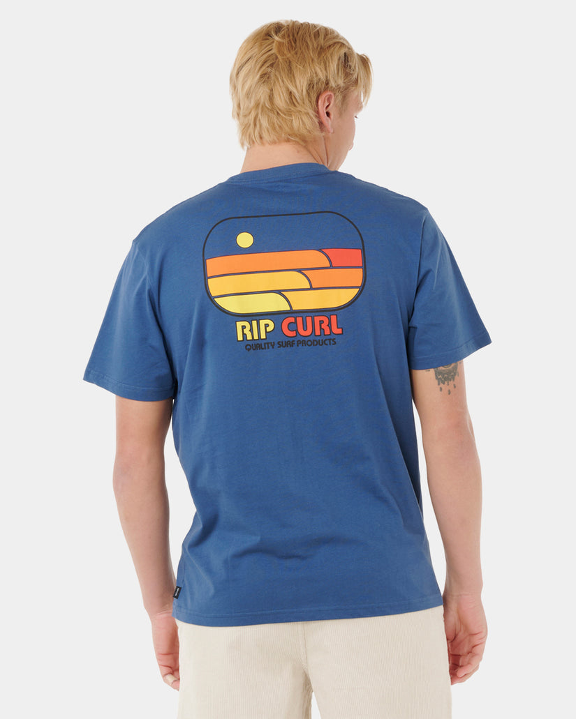 Mens Surf Revival Lined Up T-Shirt