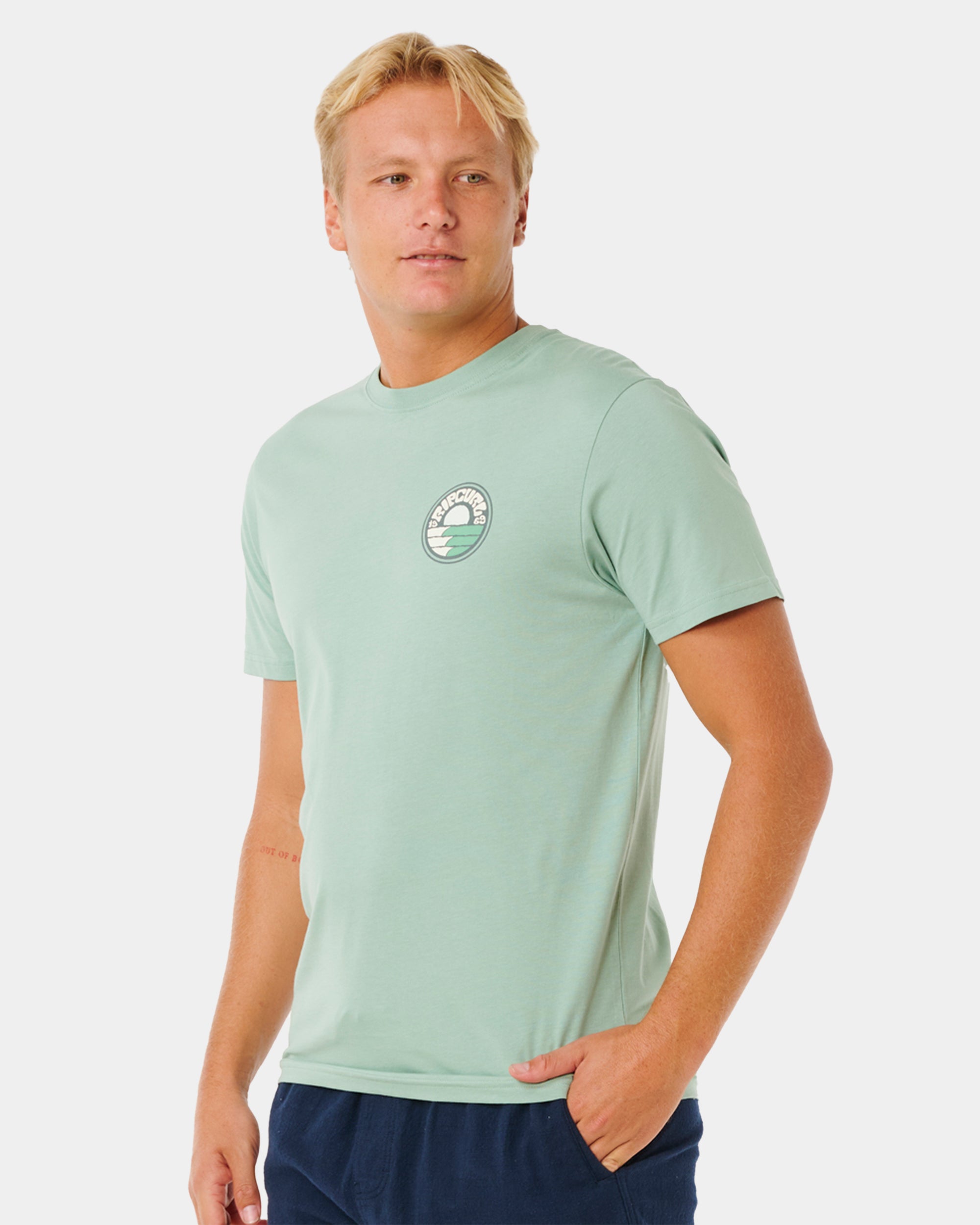 Mens Pacific Rinse Stacked T-Shirt
