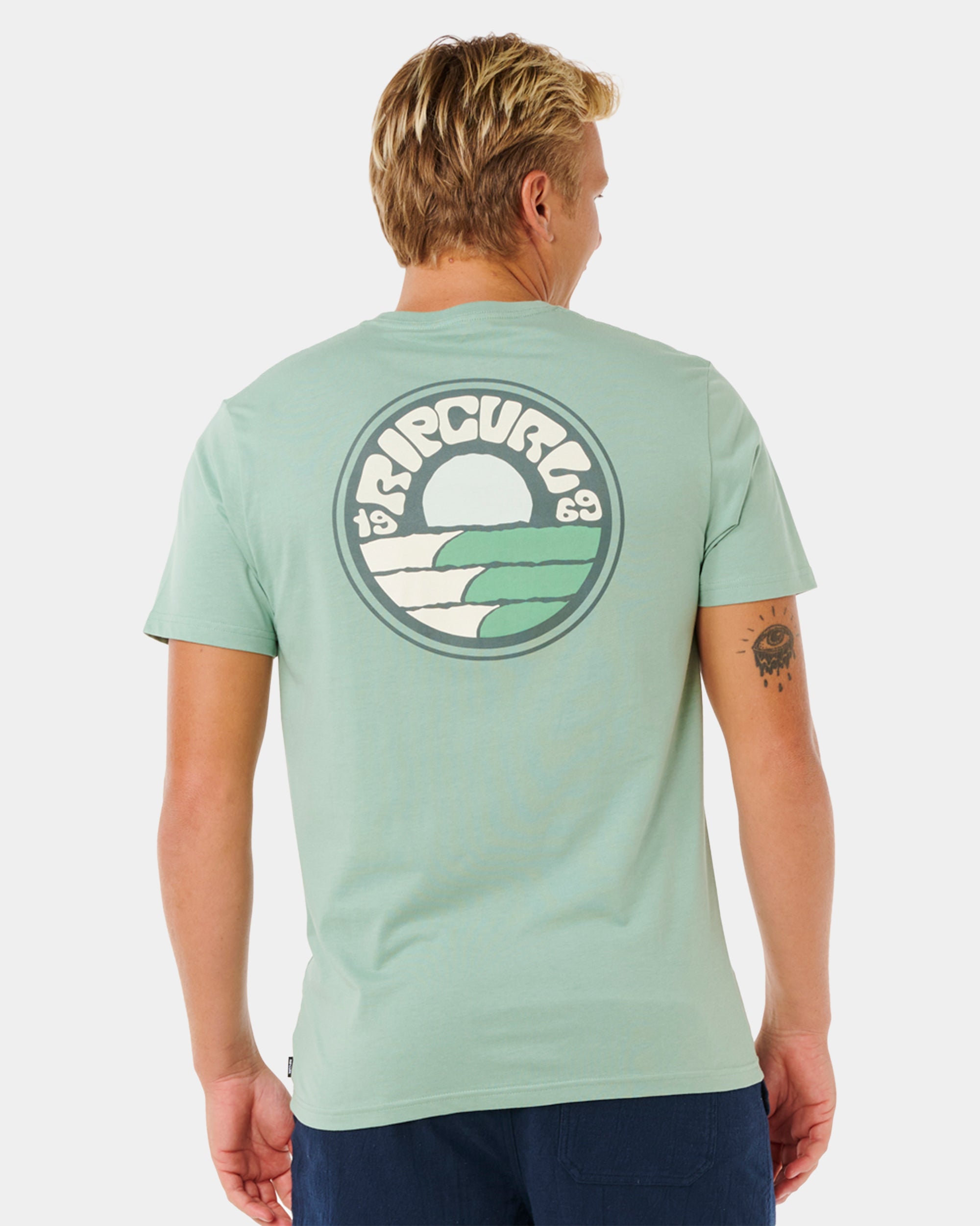 Mens Pacific Rinse Stacked T-Shirt