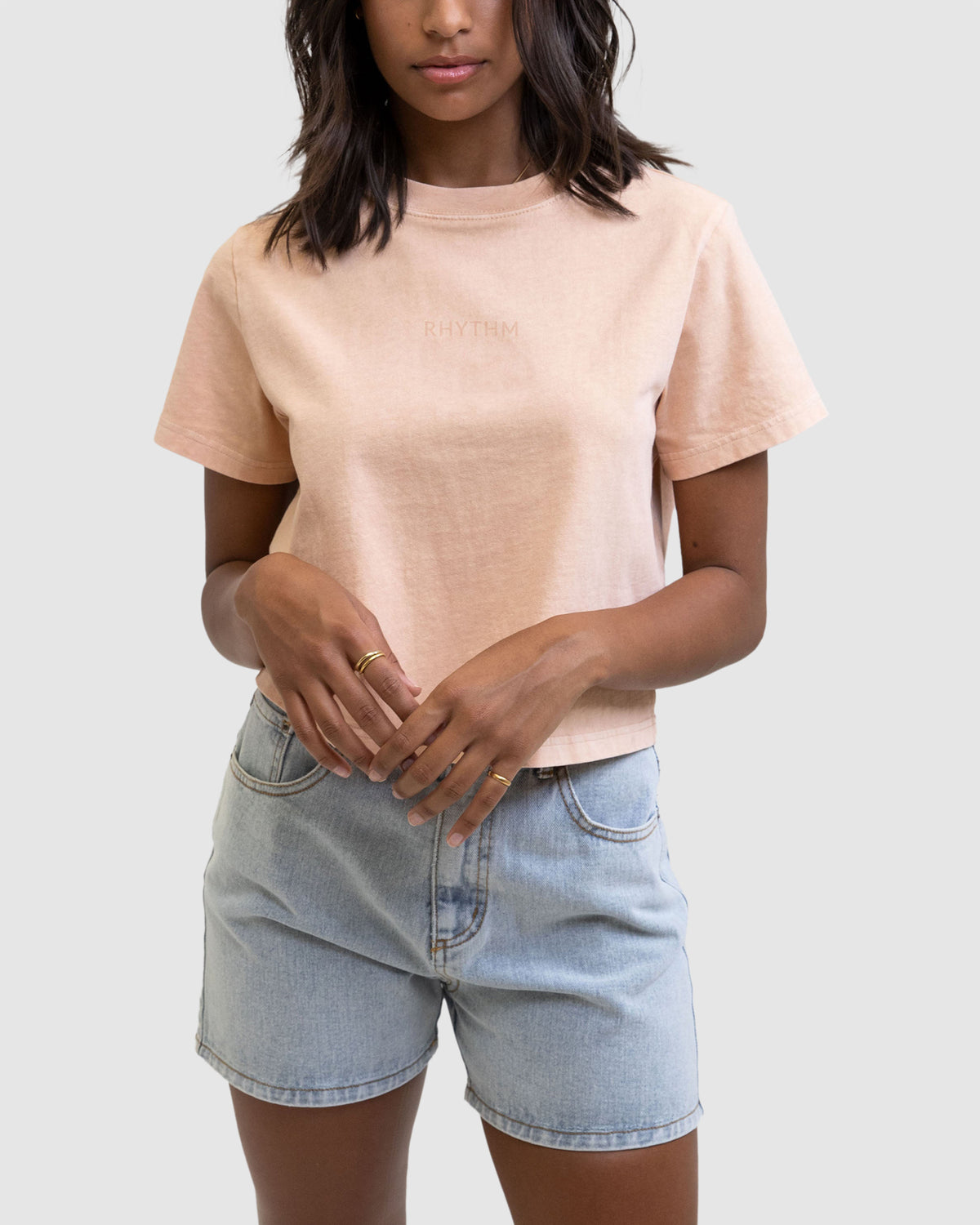 WOMENS RHYTHM VINTAGE CROPPED T-SHIRT