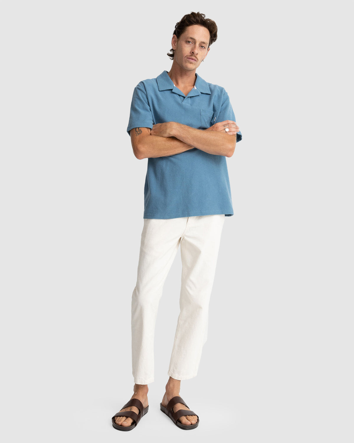 MENS VINTAGE TERRY POLO