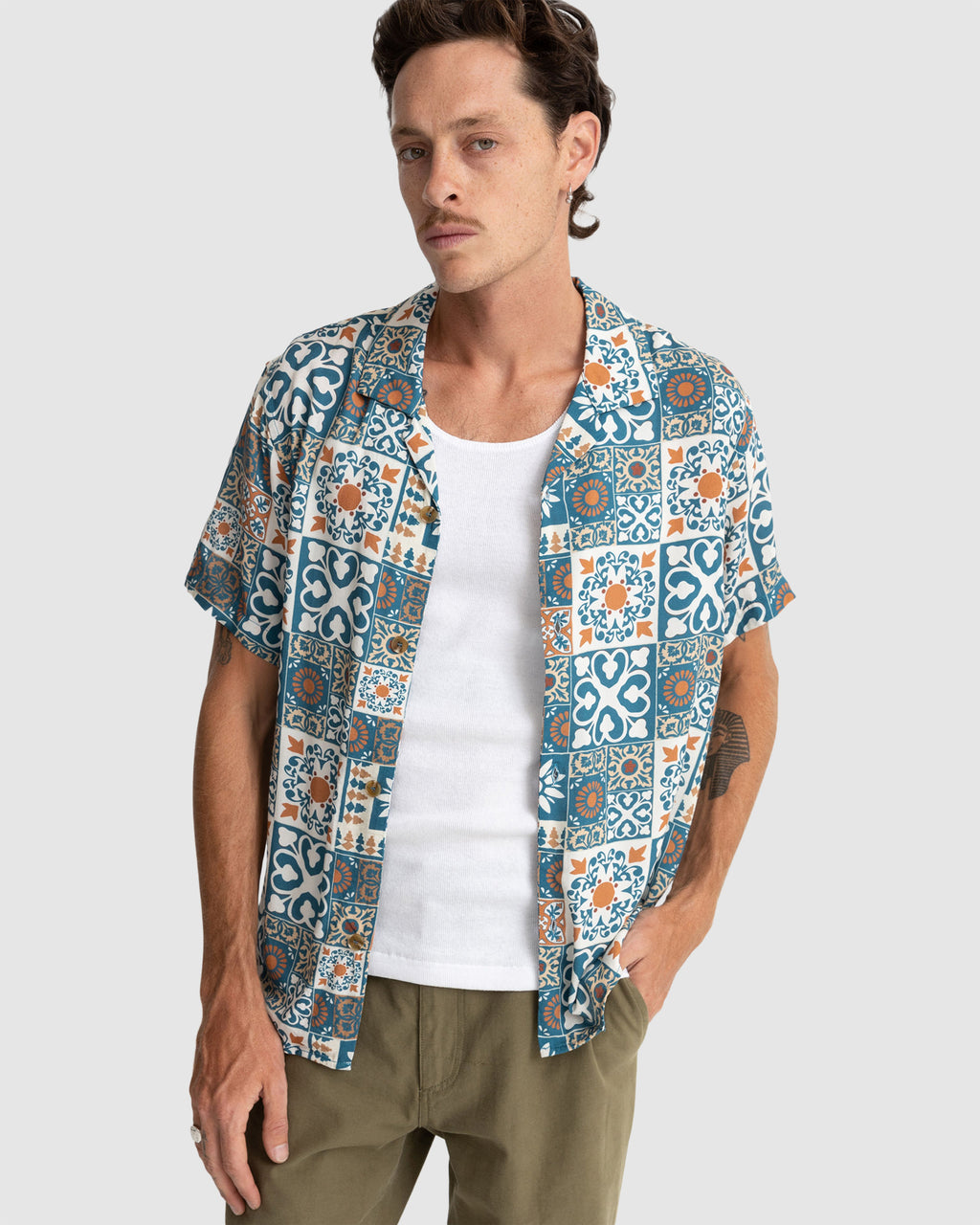 MENS TILE SHORT SLEEVE SHIRT
