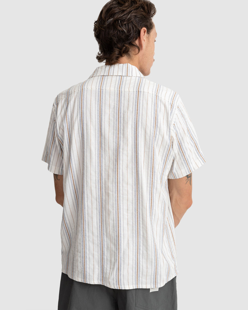 MENS VACATION STRIPE SHORT SLEEVE SHIRT