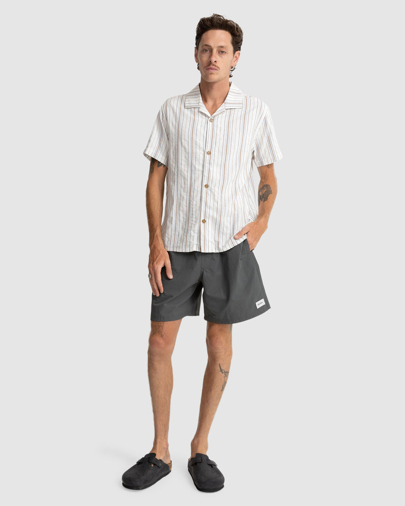 MENS VACATION STRIPE SHORT SLEEVE SHIRT