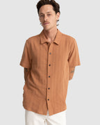MENS DOBBY SHORT SLEEVE SHIRT
