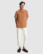 MENS DOBBY SHORT SLEEVE SHIRT