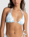 WOMENS GRACE FLORAL DOUBLE STRAP BIKINI TOP