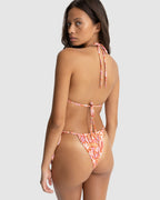 WOMENS LUNA FLORAL SLIDE TRIANGLE BIKINI TOP