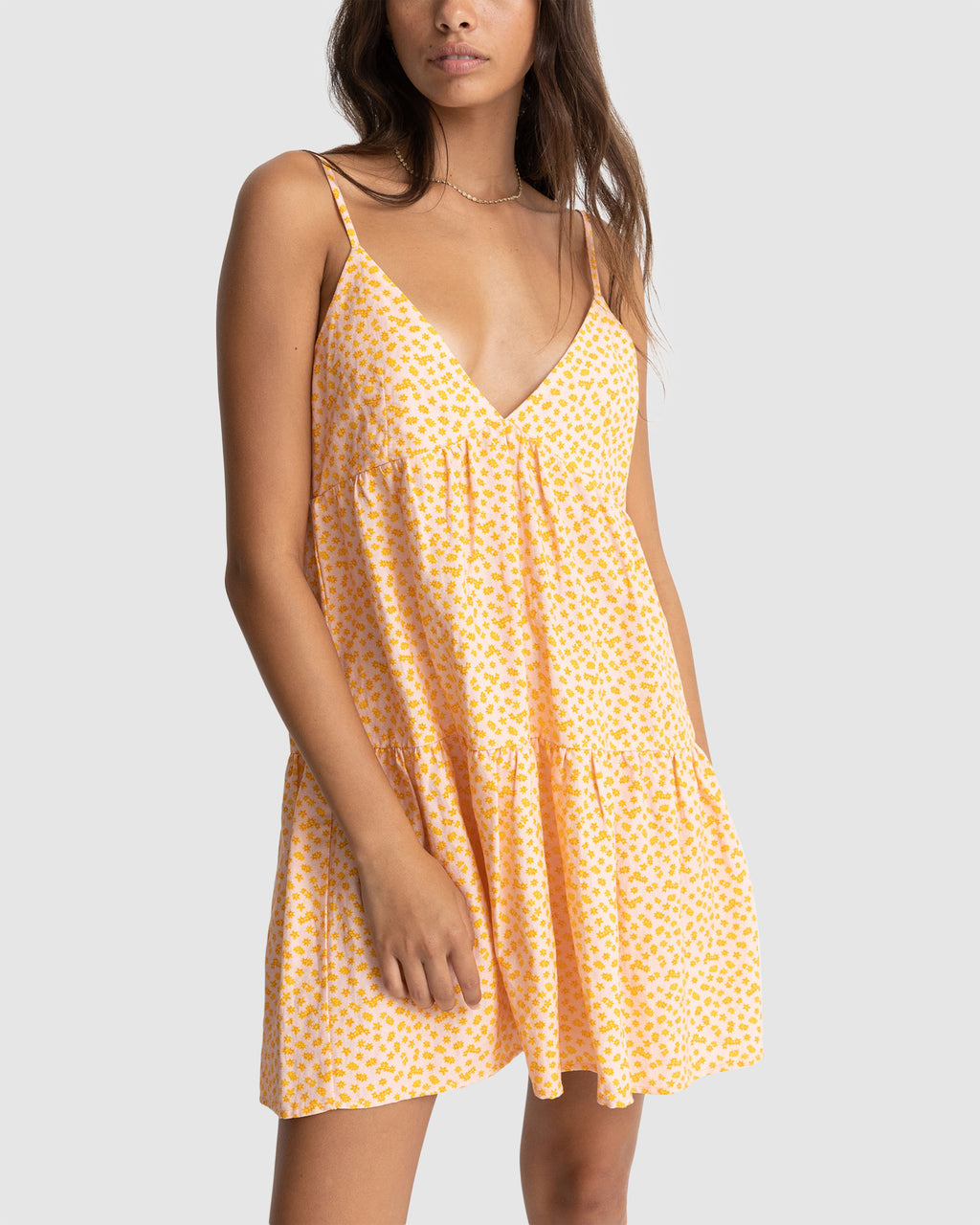 WOMENS MARLEY FLORAL TIERRED MINI DRESS