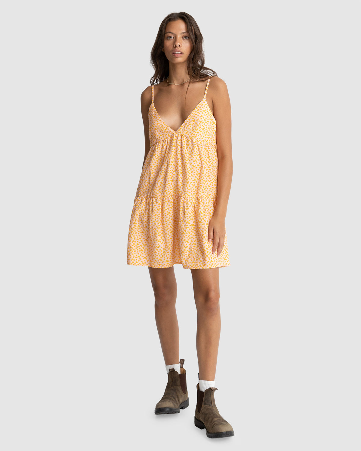 WOMENS MARLEY FLORAL TIERRED MINI DRESS