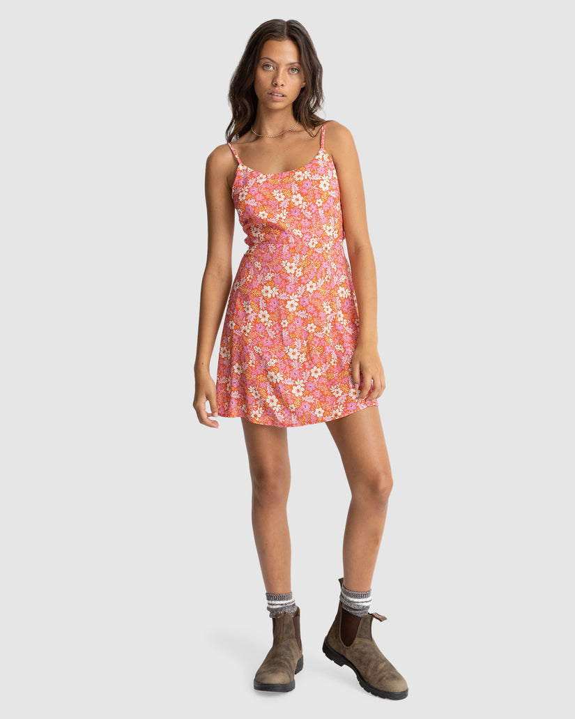WOMENS LUNA FLORAL MINI DRESS
