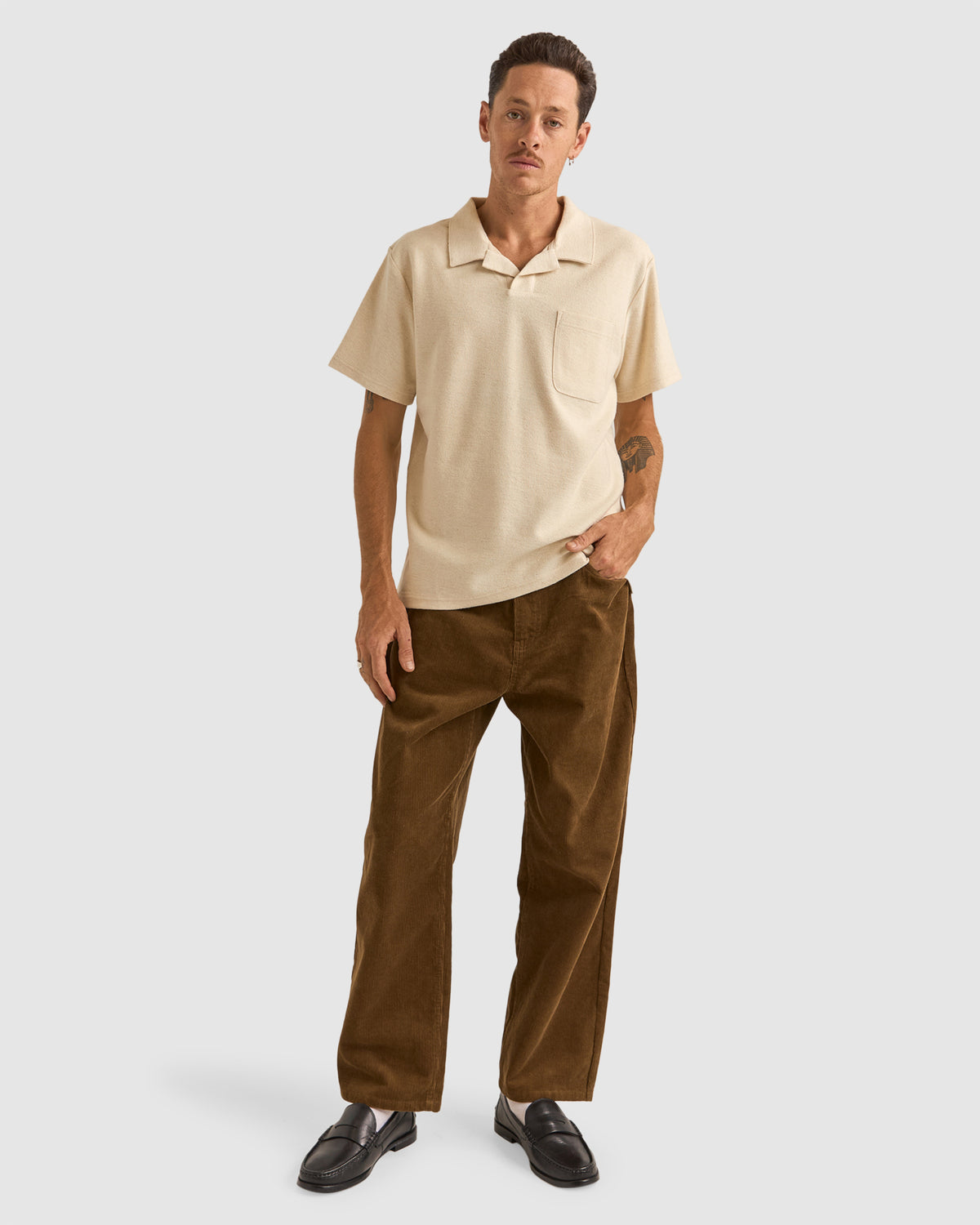 MENS VINTAGE TERRY POLO SHIRT
