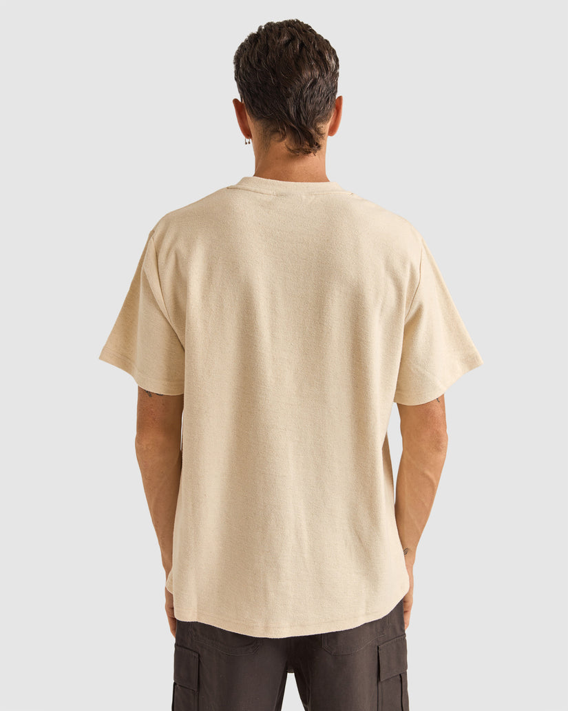 MENS EMBROIDERED VINTAGE TERRY SHORT SLEEVE T-SHIRT