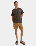Mens Textured Linen Jam Tobacco Walkshorts