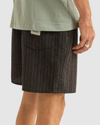 MENS LINEN JACQUARD STRIPE JAM BOARDSHORTS