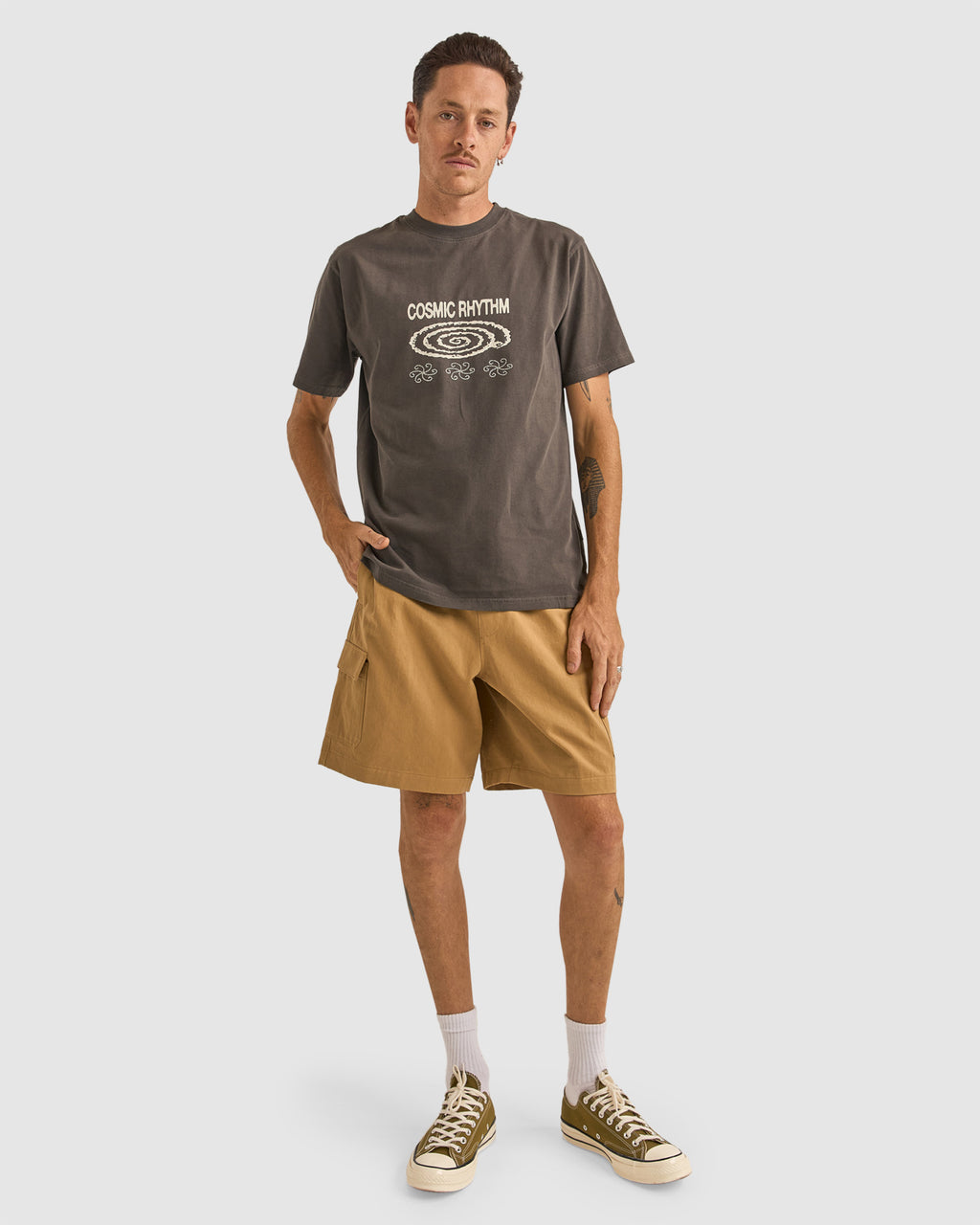 MENS SWIRL VINTAGE SHORT SLEEVE T-SHIRT