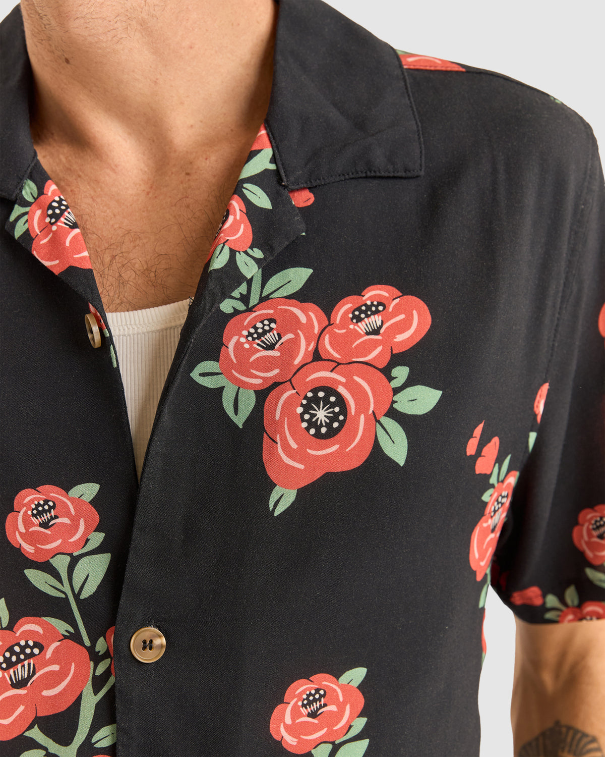 MENS FLORAL SHORT SLEEVE SHIRT