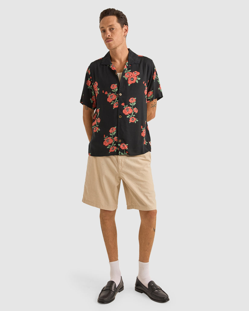 MENS FLORAL SHORT SLEEVE SHIRT