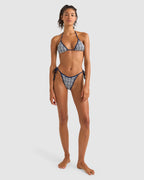 WOMENS LONDON CHECK TIE SIDE HI CUT BIKINI BOTTOMS