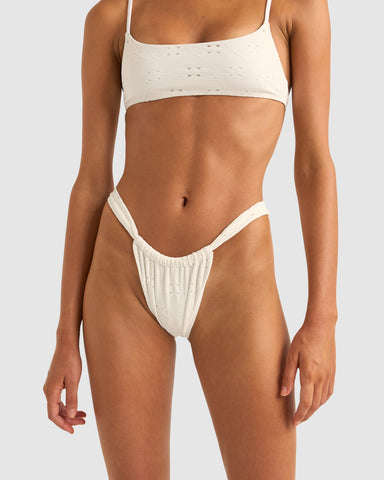 WOMENS BRIGHTON EYELET SOFT SIDE ITSY BIKINI BOTTOM