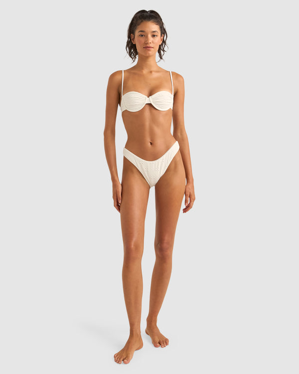 WOMENS BRIGHTON EYELET PICO HI CUT BIKINI BOTTOM