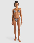 WOMENS LONDON CHECK SLIDE TRIANGLE BIKINI TOP
