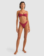 WOMENS ISLA RIB RING BANDEAU BIKINI TOP