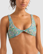 WOMENS CABO PAISLEY TWIST FRONT BIKINI TOP