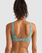 WOMENS CABO PAISLEY TWIST FRONT BIKINI TOP