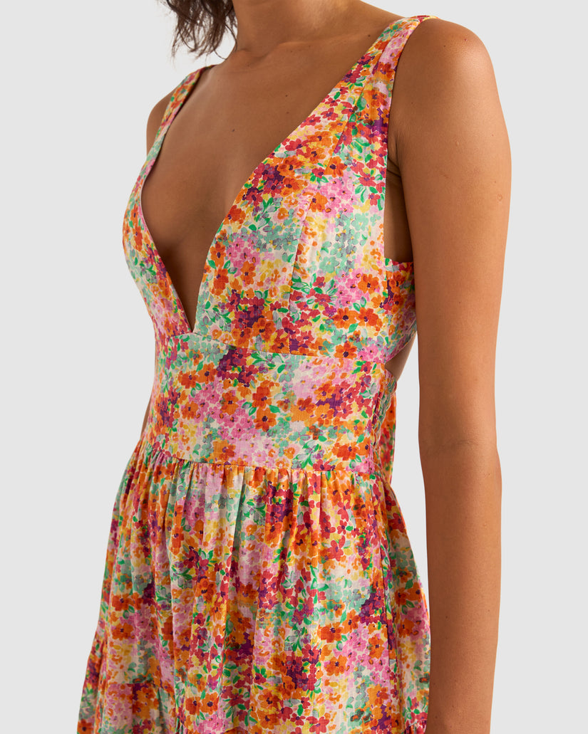 WOMENS SIERRA FLORAL TIERED MAXI DRESS