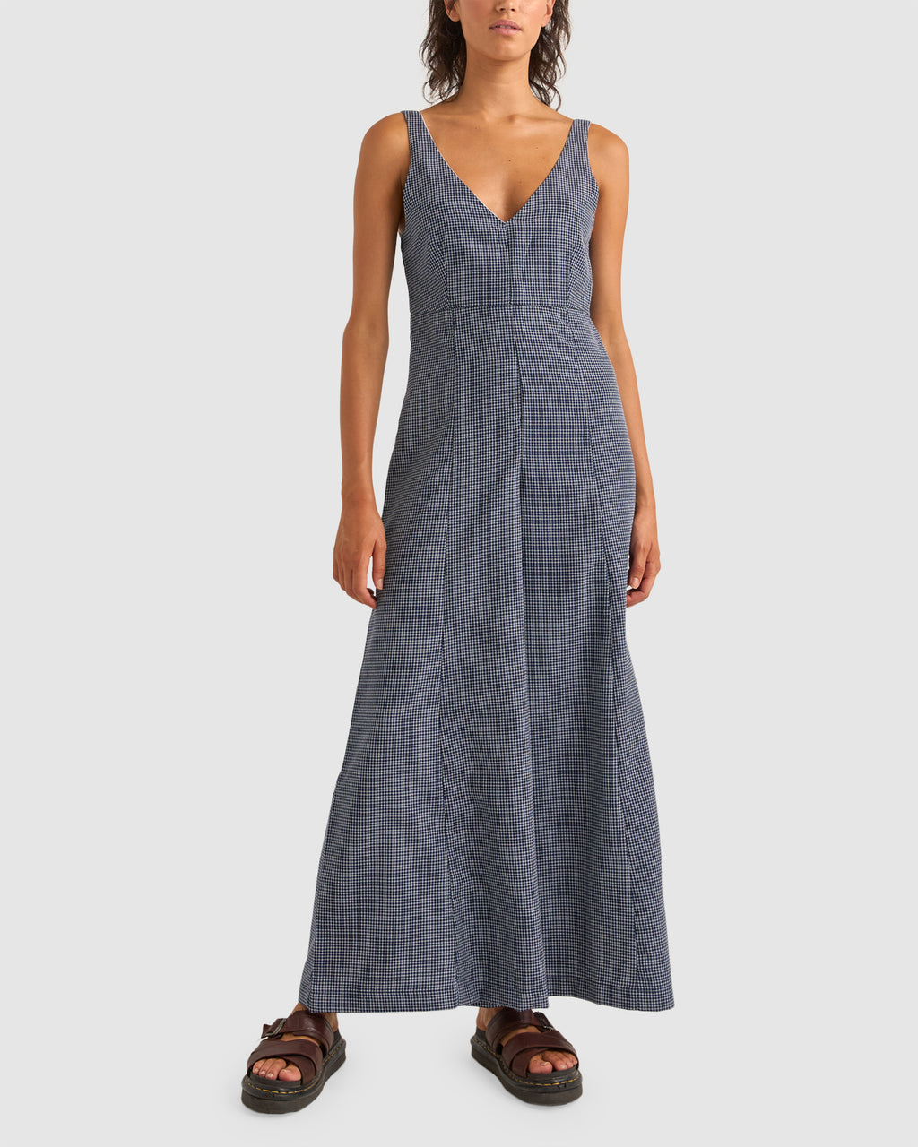 Womens Check Wide Leg Overalls