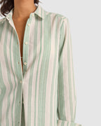 WOMENS DINERO STRIPE BEACH SHIRT