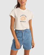 WOMENS DAISY CROP CREW T-SHIRT