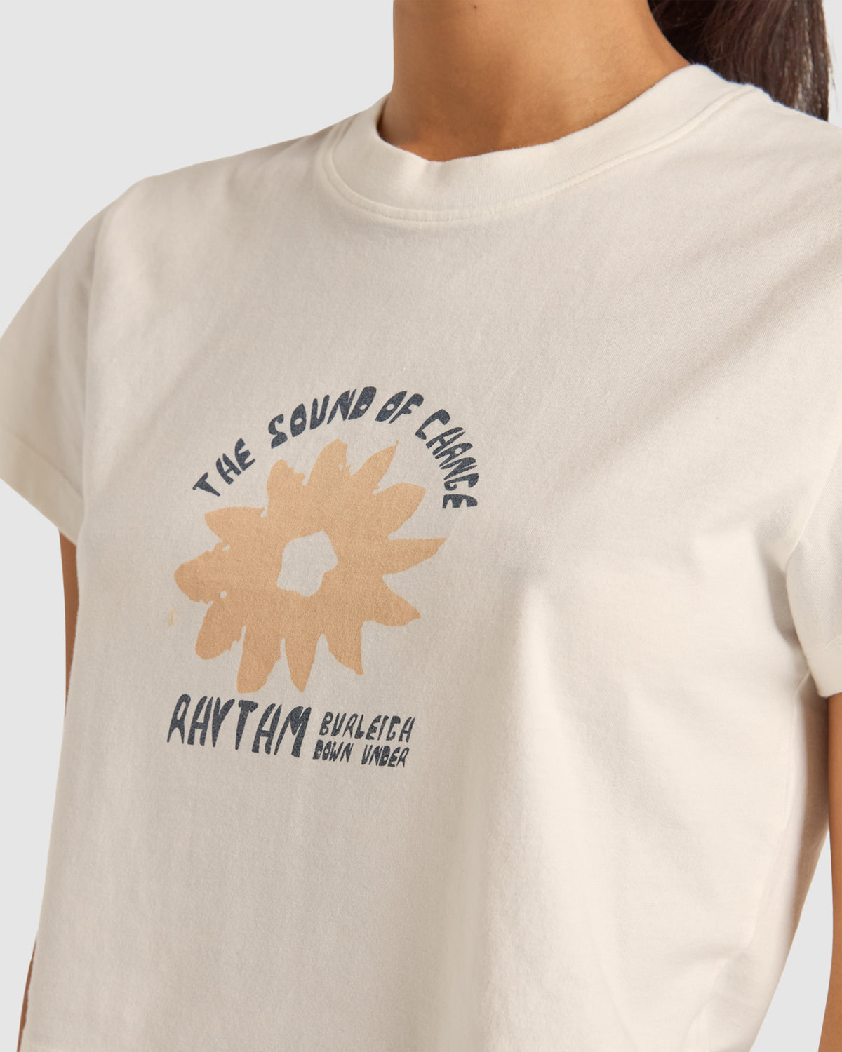 WOMENS DAISY CROP CREW T-SHIRT