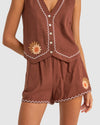 Womens Solis Embroidered Walkshorts