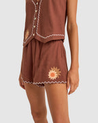 Womens Solis Embroidered Walkshorts