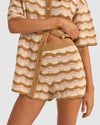 WOMENS ARIES STRIPE KNIT SHORTS