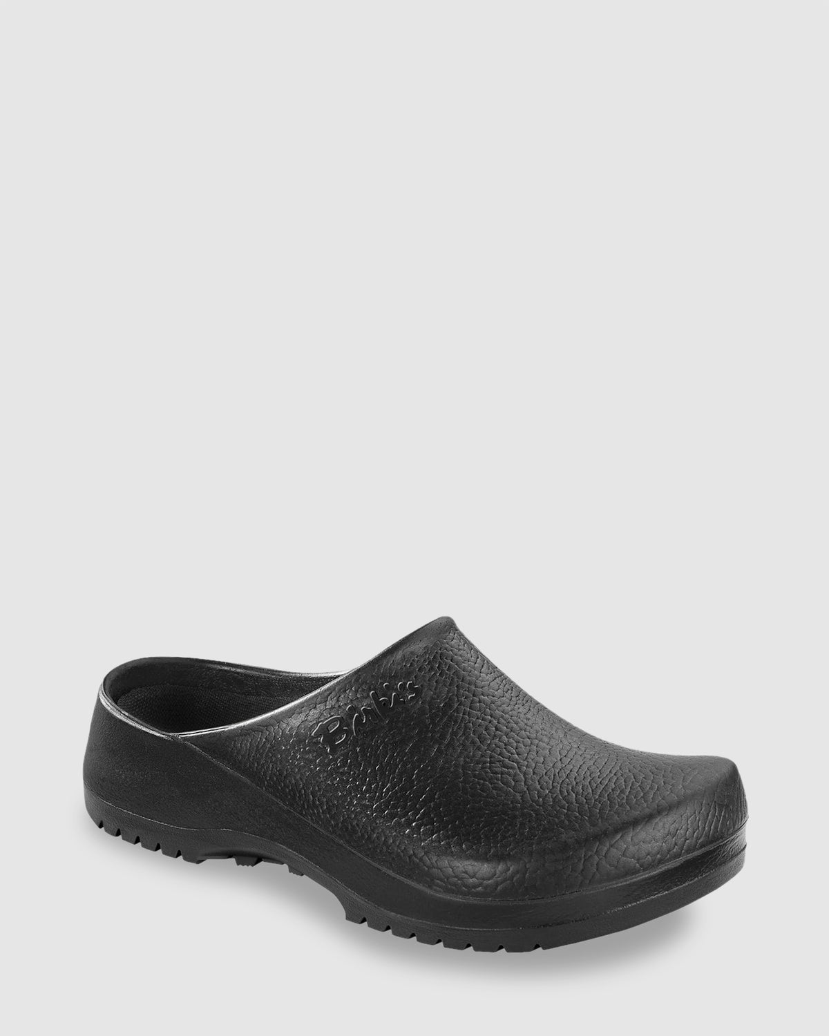 Mens Super Birki Black Polyurethane Slides