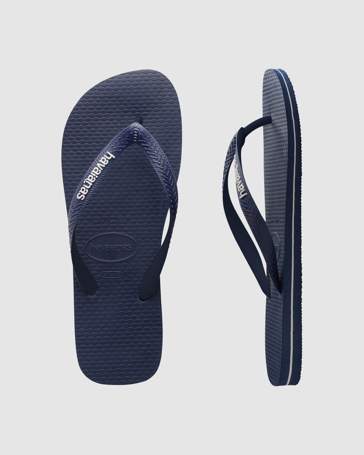 Mens Rubber Logo Thongs