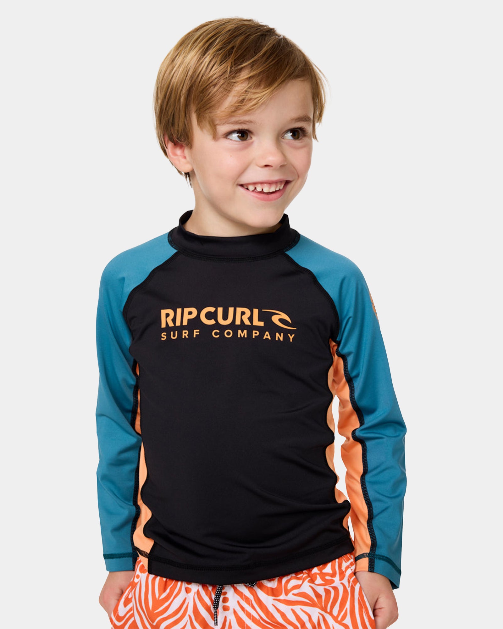 Boys 0-7 Shock UPF Long Sleeve Rash Vest Boys 0-7 Shock UPF Long Sleeve Rash Vest