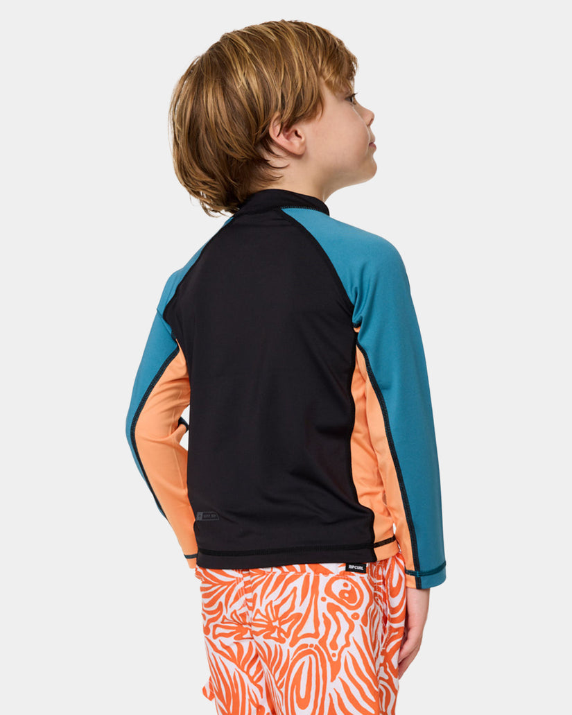 Boys 0-7 Shock UPF Long Sleeve Rash Vest