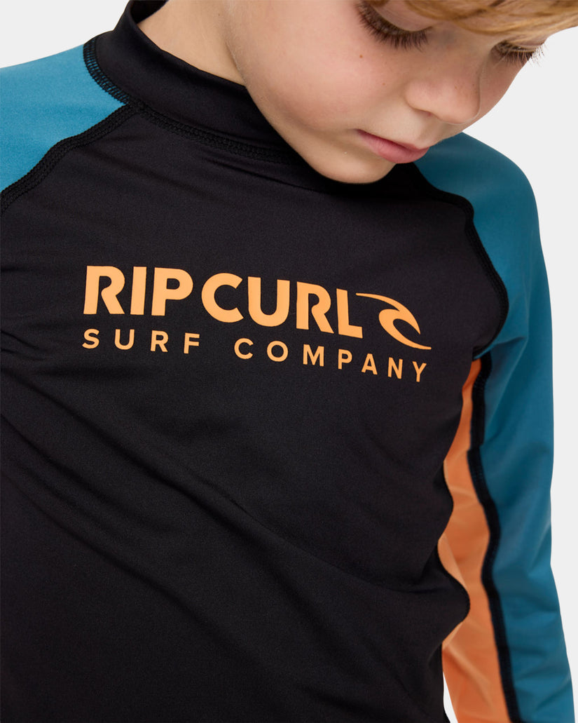 Boys 0-7 Shock UPF Long Sleeve Rash Vest