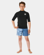 BOYS 8-16 ICONS UV BRUSHED SHORT SLEEVE RASH VEST