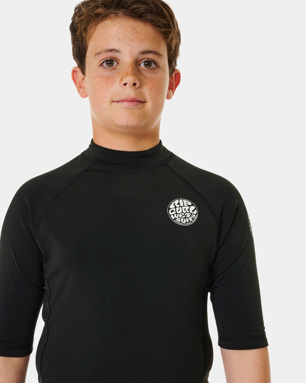 BOYS 8-16 ICONS UV BRUSHED SHORT SLEEVE RASH VEST