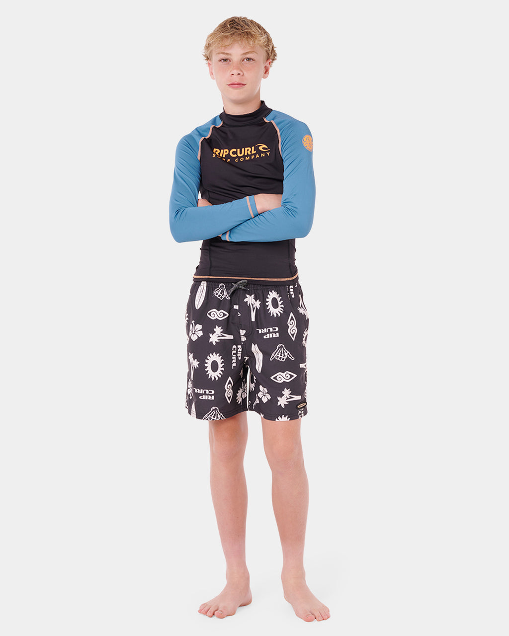 Boys 8-16 Shock UPF Long Sleeve Rash Vest