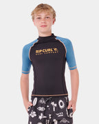 Boys 8-16 Shock UPF Short Sleeve Rash Vest