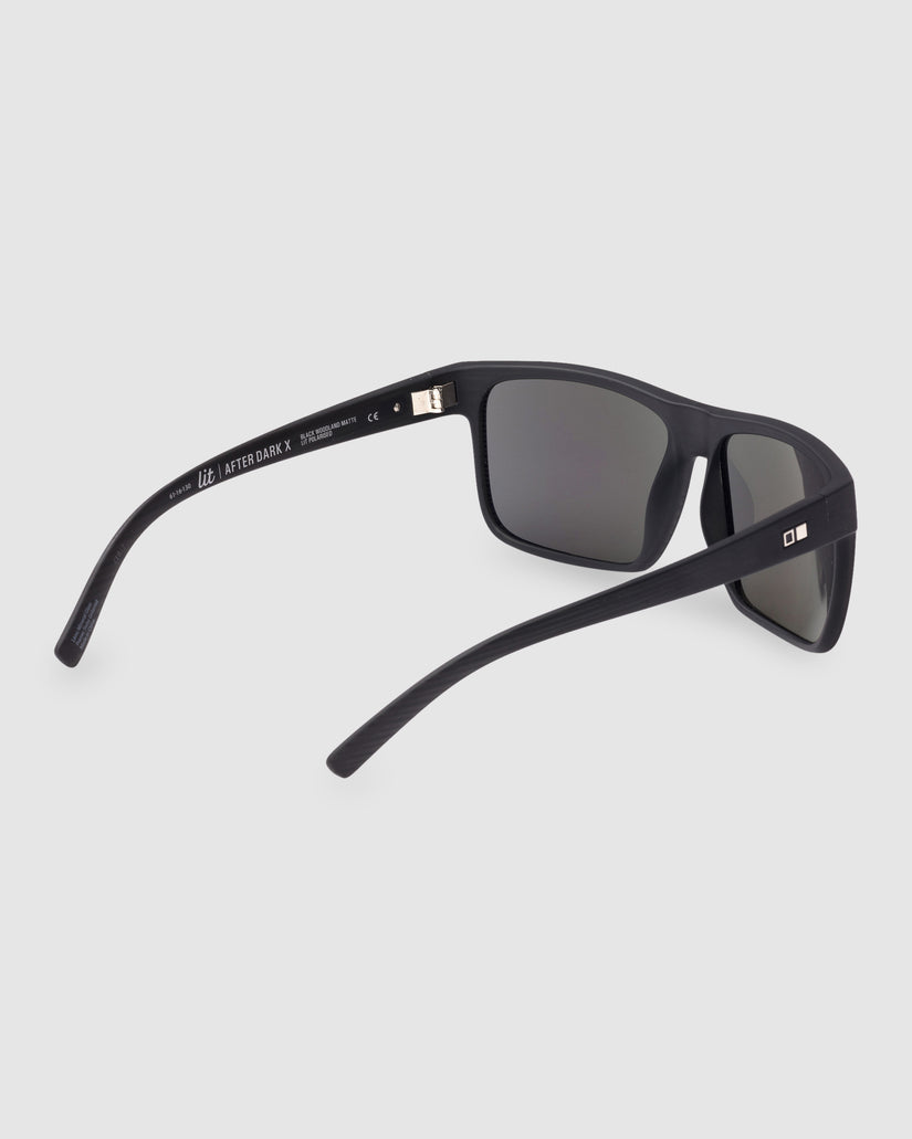 Mens After Dark X Black Woodland Square Sunglasses