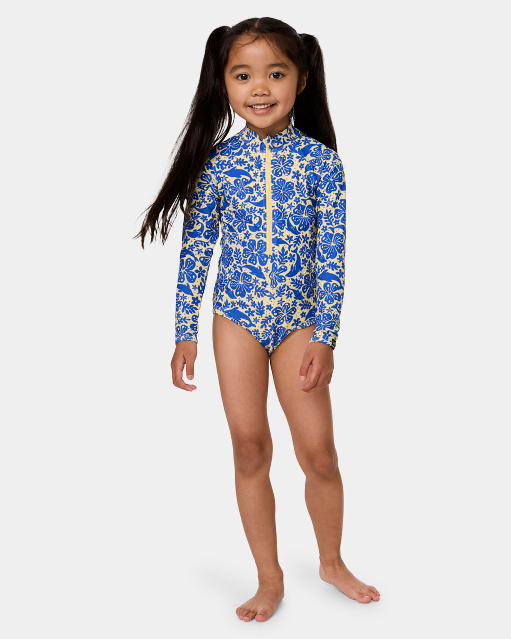 Girls 0-7 Sun And Swell Long Sleeve One Piece