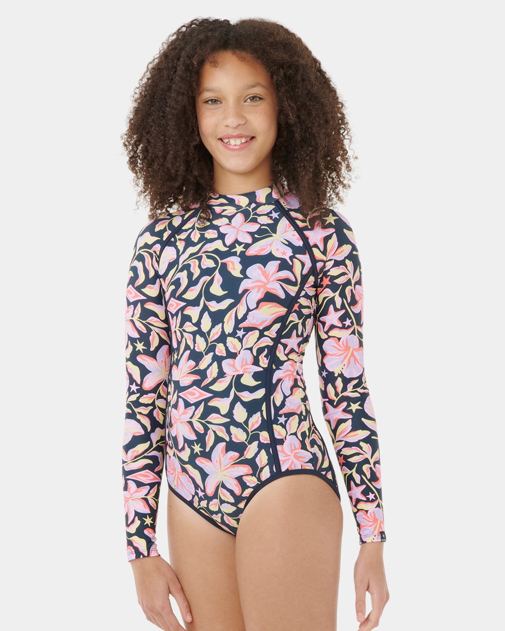 Girls 8-16 Sunset Skies Long Sleeve One Piece